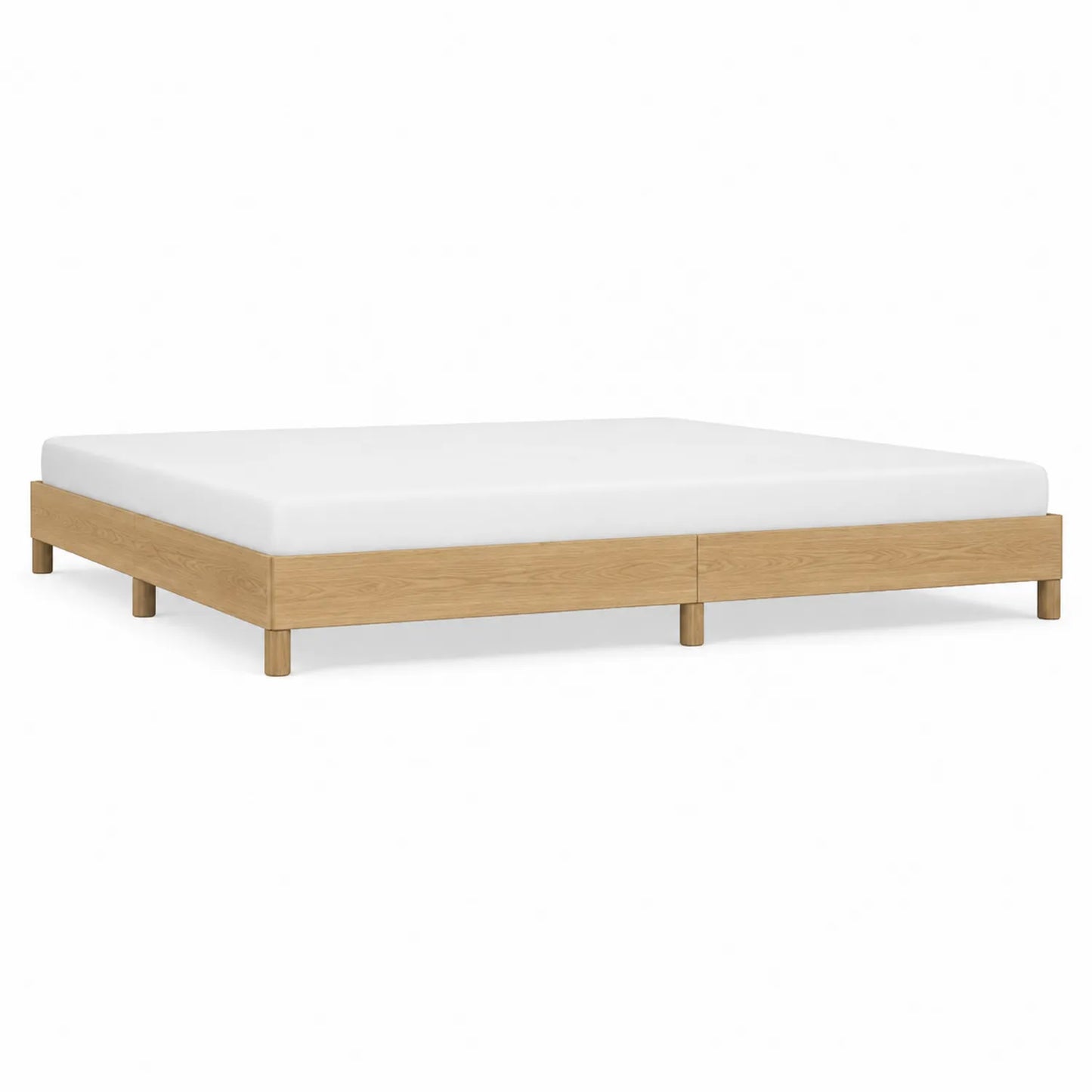 Cama doble de madera maciza de roble 200x160 cm