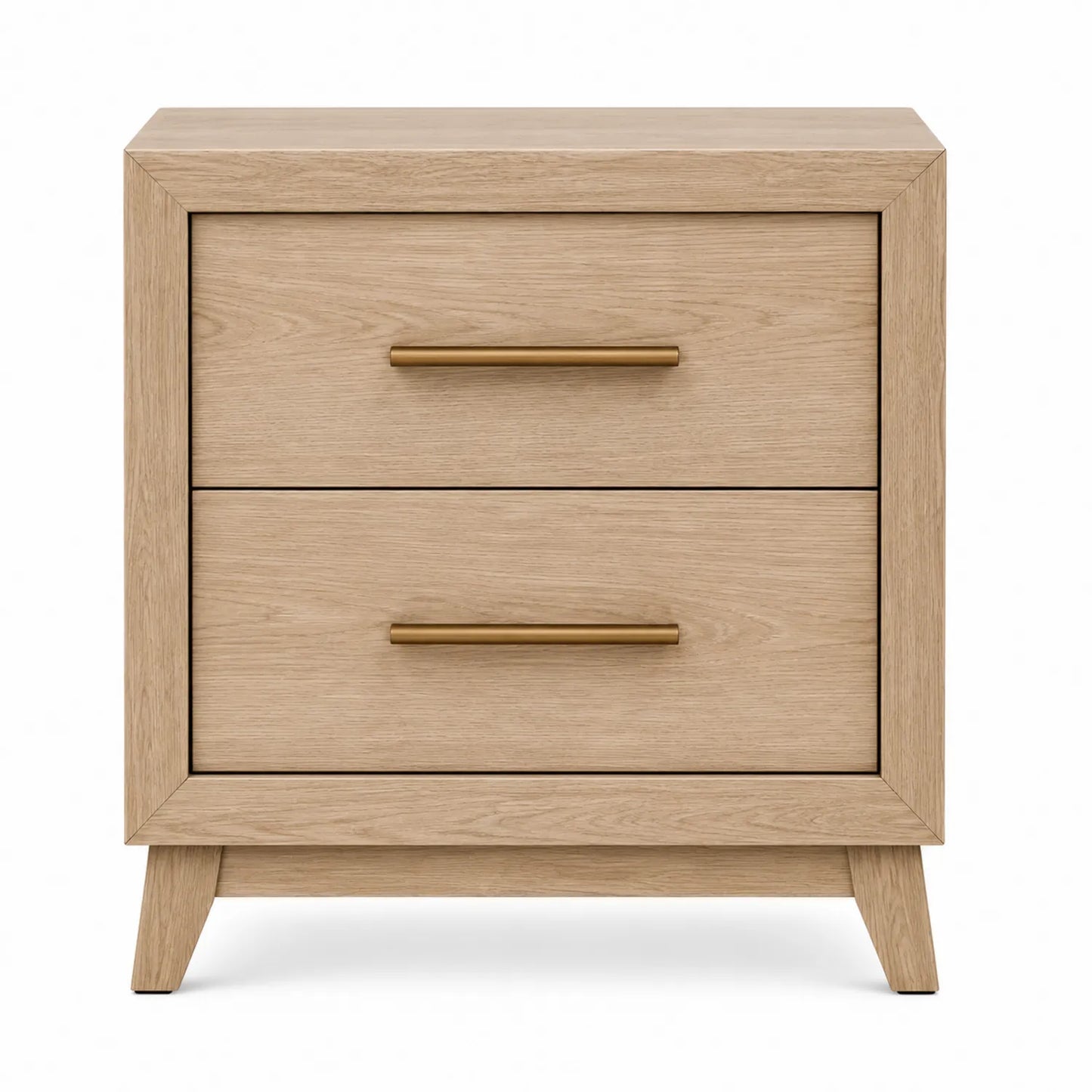 Cajonera de Roble con 2 Cajones Asas Metálicas 60x40x75cm