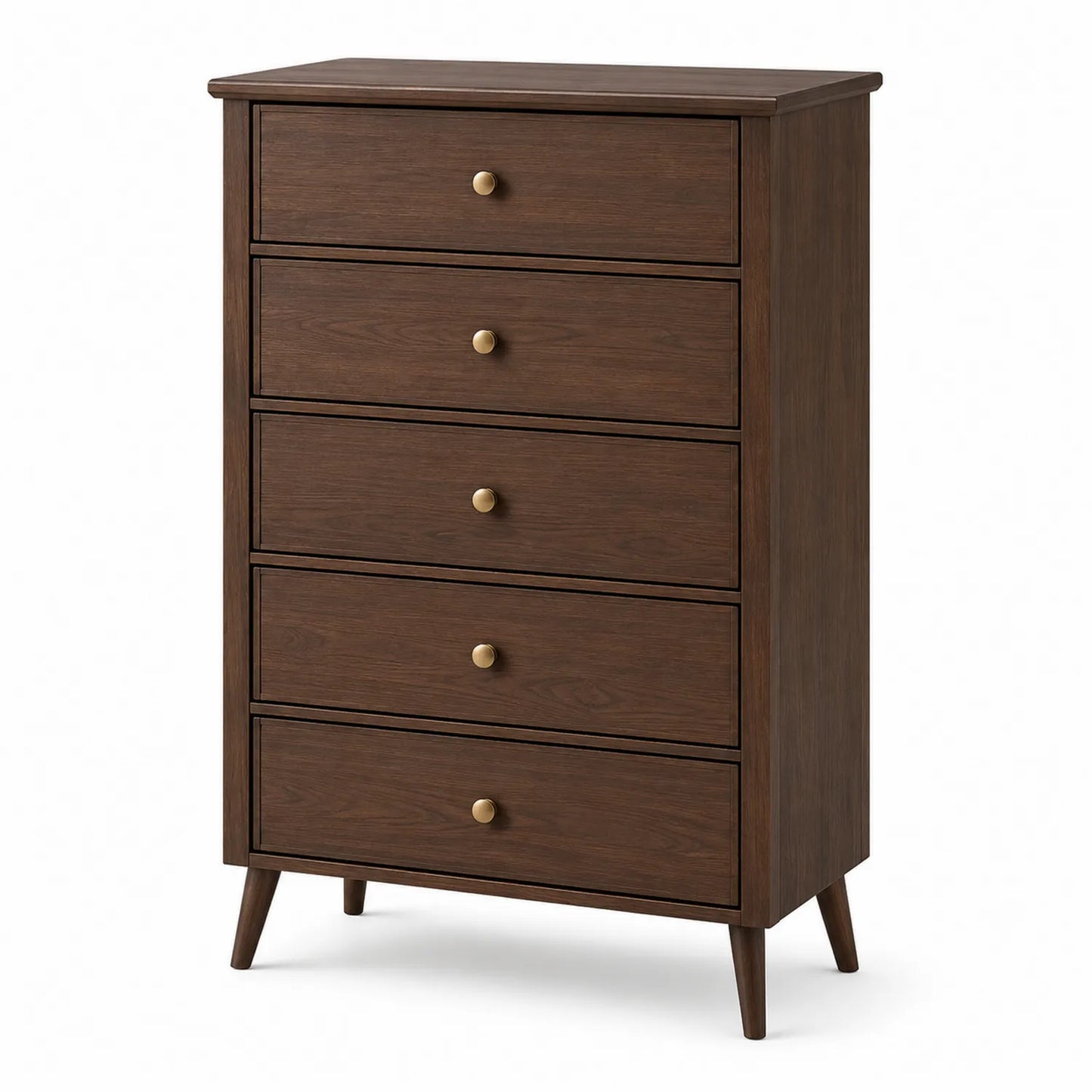 Cómoda de Madera con 5 Cajones Marrón