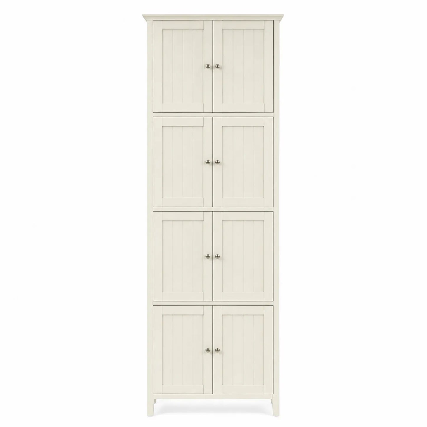 Armario alto de almacenamiento en madera de pino blanco 180x50x30 cm