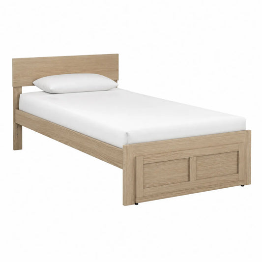 Cama individual de madera roble 200x100 cm