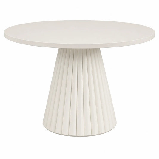 Mesa redonda de MDF blanco 120 cm