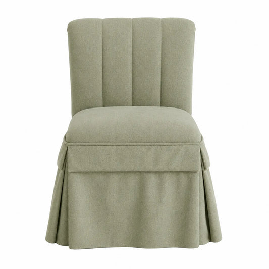 Silla de Tela Verde con Respaldo Acolchado