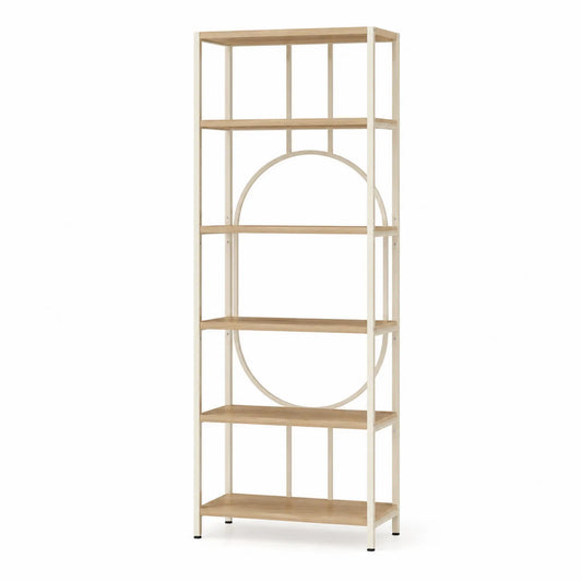 Estantería de metal y madera MDF 180x60x30 cm