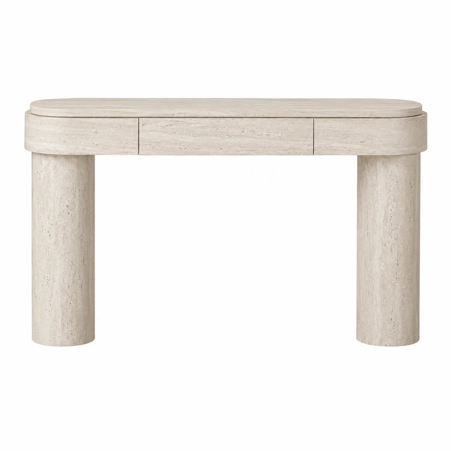 Mesa consola de travertino beige 120x40x75 cm