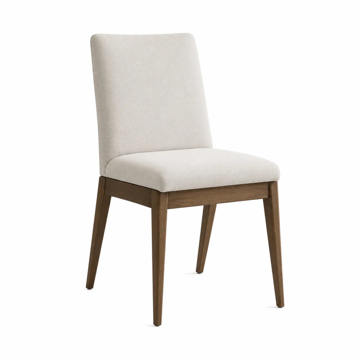 Silla de Comedor de Madera y Tela Beige 48x54x85 cm
