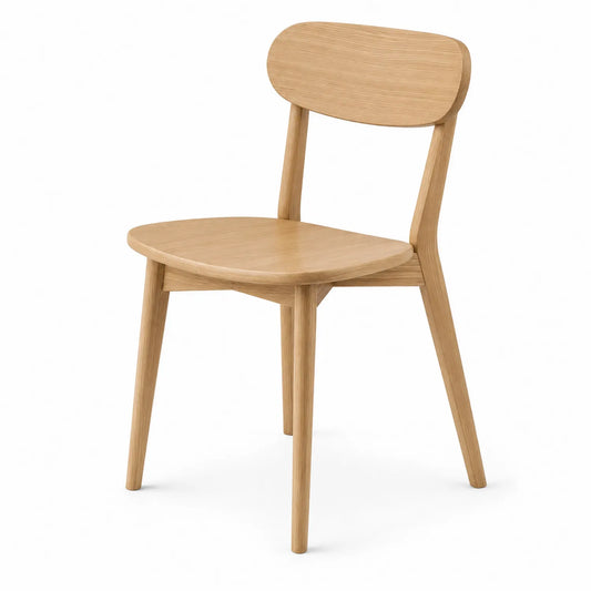 Silla de comedor de madera de roble natural 80cm x 45cm x 50cm