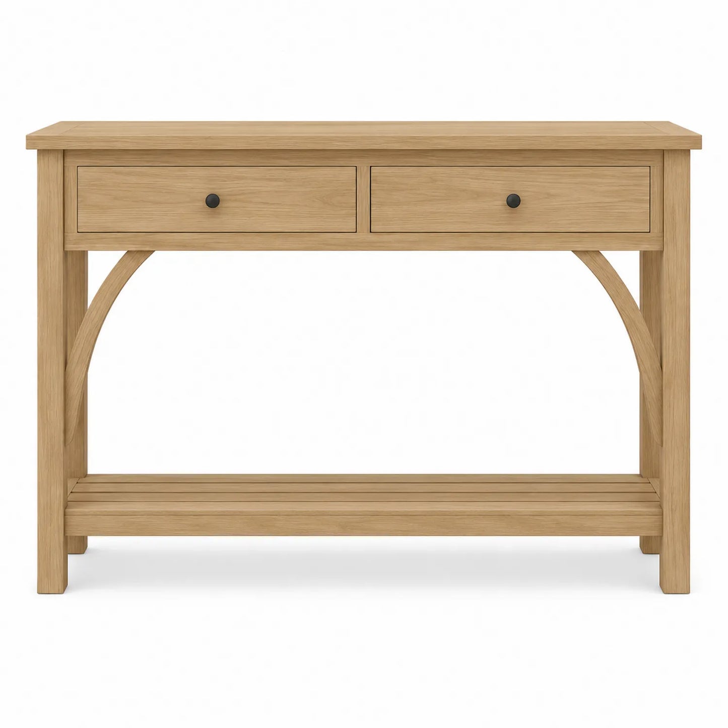 Mesa consola de madera con 2 cajones 120x40x80 cm